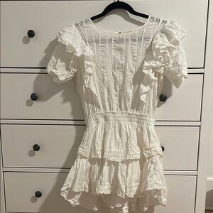 LoveShackFancy Natasha Dress in White